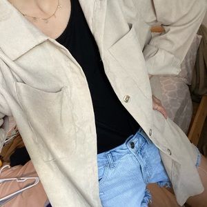 PrettyLittleThing Beige Shacket, NWT